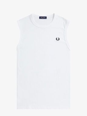 Fred Perry - Crew Neck White - Tank Top Size: Large